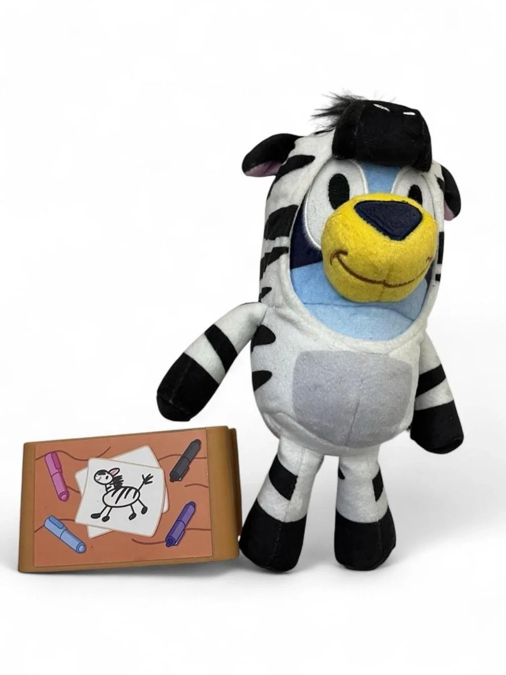 Bluey Play Date Plush Surprise Play Set Doll House Bluey Zebra Onesie Plush Doll